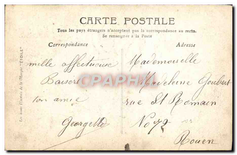 CPA Fantaisie Femme Prenom Madeleine — Rückseite