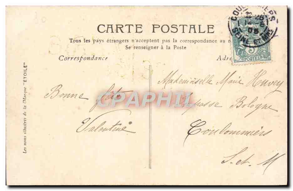 CPA Fantaisie Femme Prenom Marie  — Rückseite
