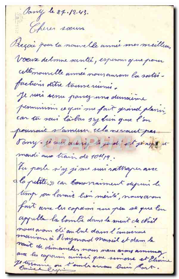 CPA Fantaisie Bonne annee — Verso