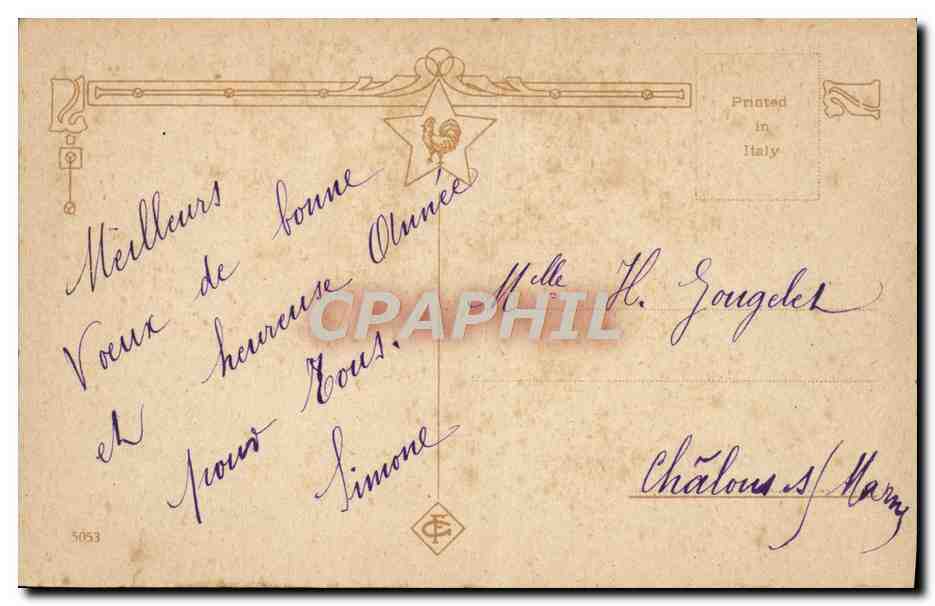 CPA Fantaisie Bonen annee — Rückseite