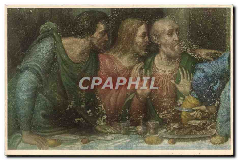 CPA Fantaisie Ultima Cena Leonardo da Vinci 
