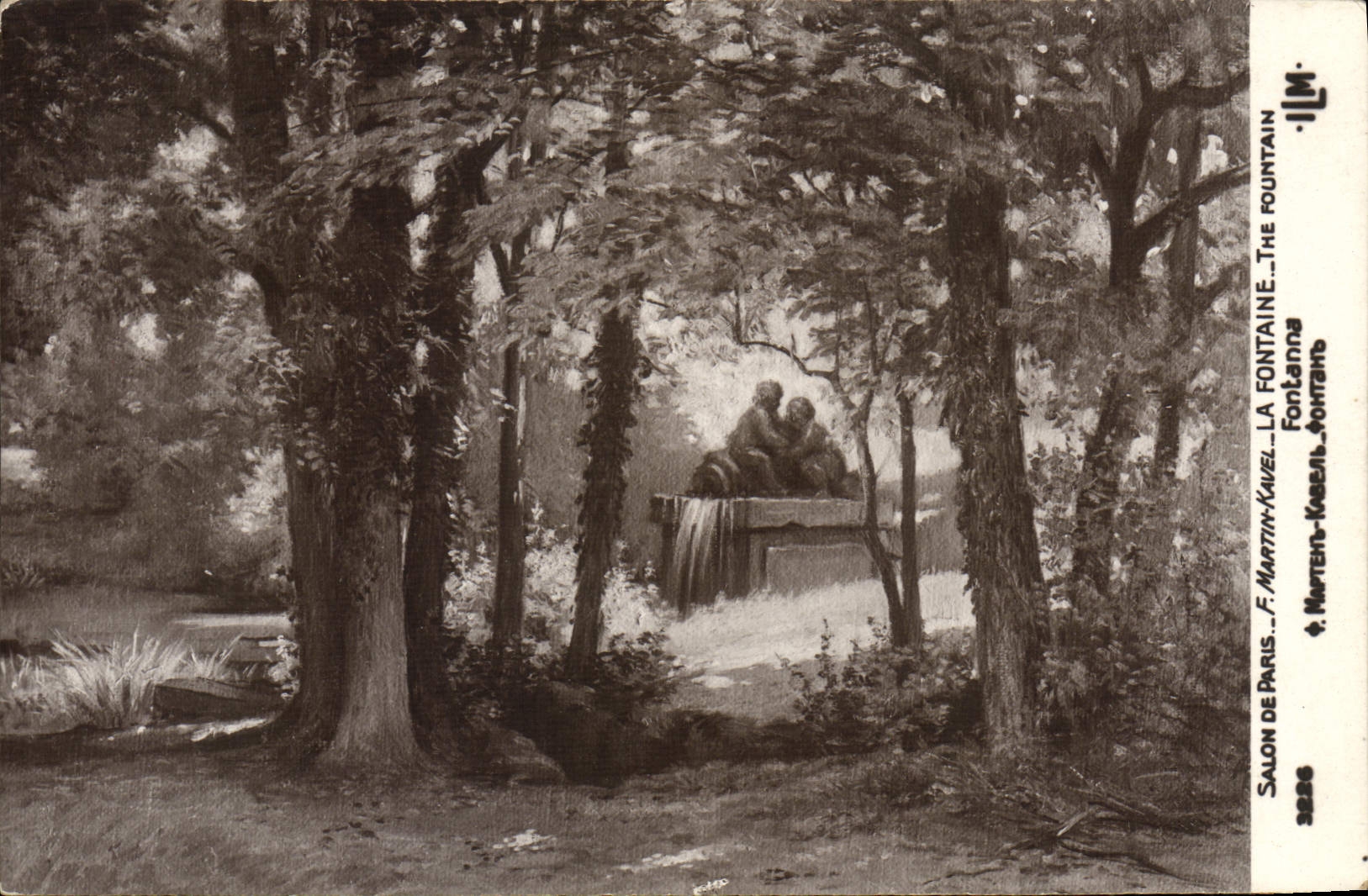 CPA Fantaisie Salon de Paris Martin Kavel La fontaine 