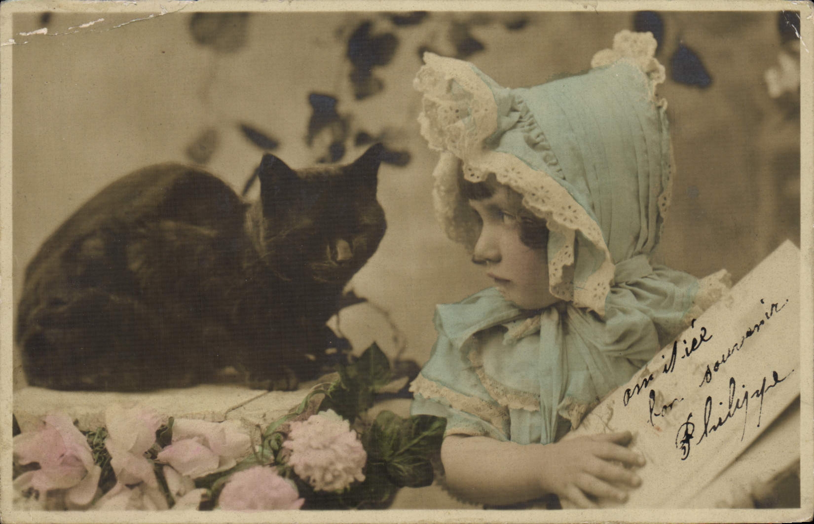 CPA Fantaisie Enfant Chat 