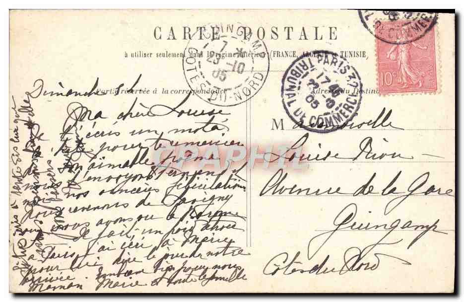 CPA Fantaisie Prenom Louise  — Rückseite