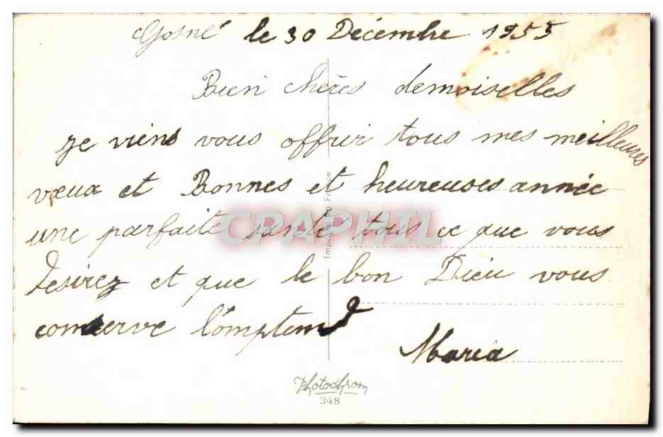 CPA Fantaisie Bonne annee — Rückseite