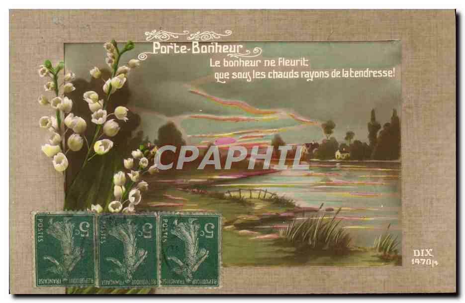 CPA Fantaisie Fleurs Muguet