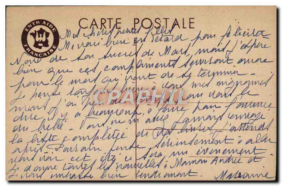 CPA Fantaisie Enfants Entraide Francaise  — Rückseite