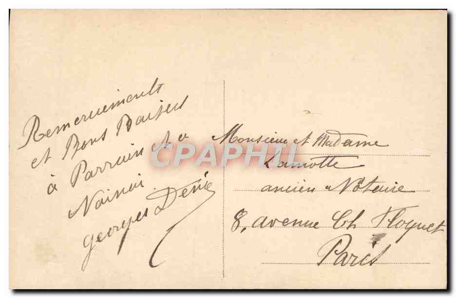 CPA Fantaisie Enfant Chien — Verso