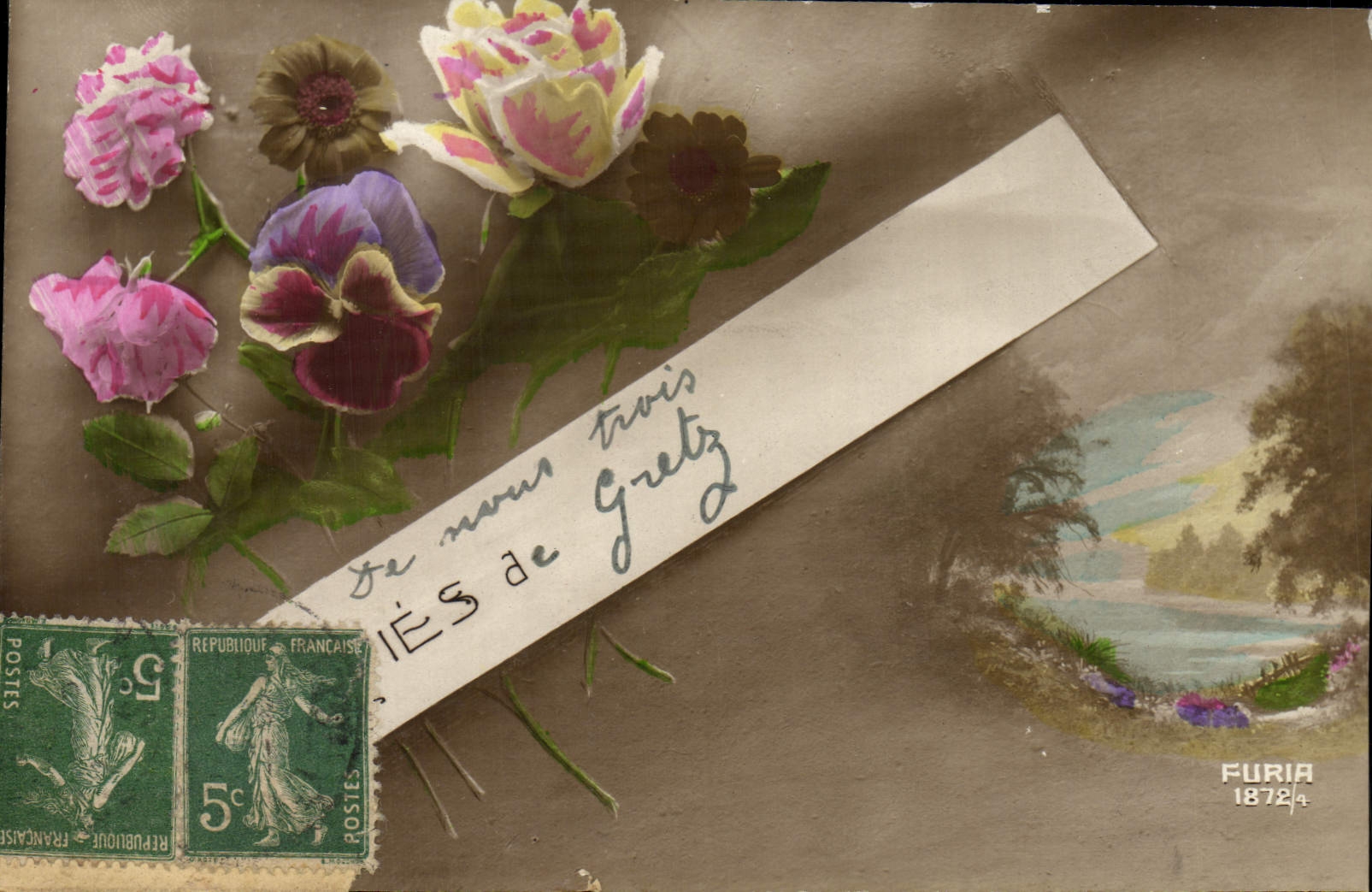 Flores y paisaje — editor Furia, n° 1872/4