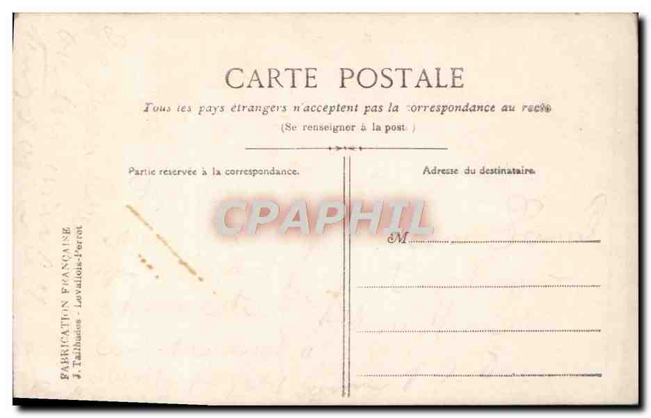 Well-earned rest — couple in bed scene — M. Baulanger, Paris, no. 51/1, publisher IDÉA — Back