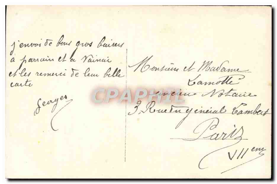 CPA Fantaisie Enfant — Rückseite