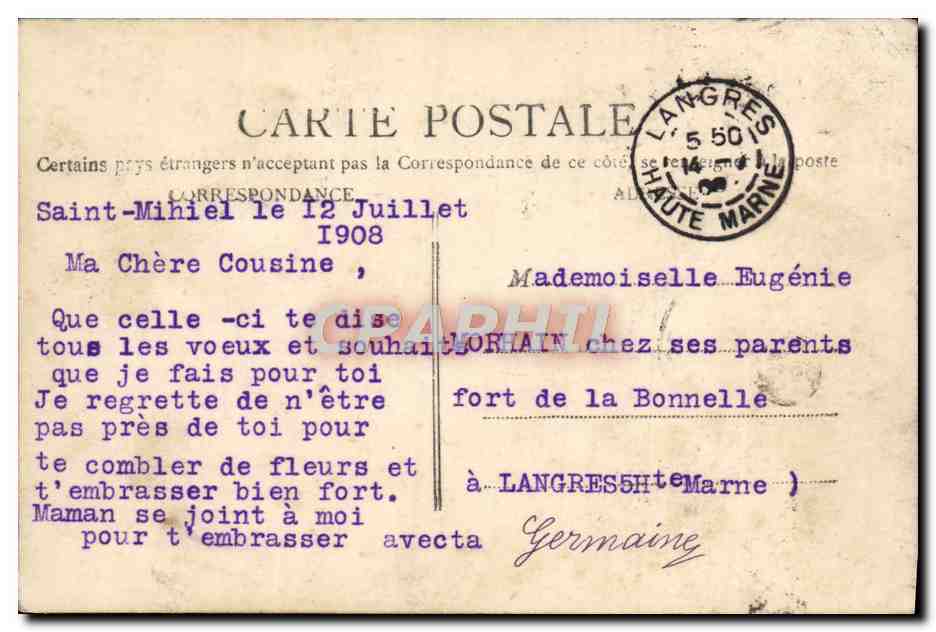 CPA Fantaisie Enfant — Verso