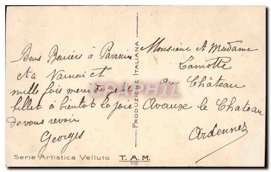 CPA Fantaisie Fleurs — Verso