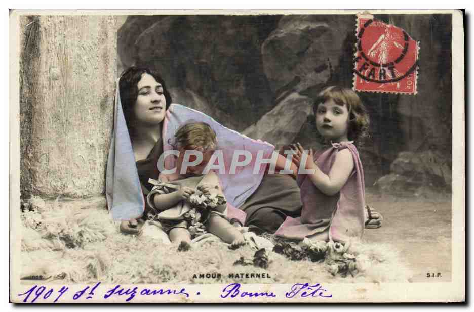 CPA Fantaisie Femme Enfants