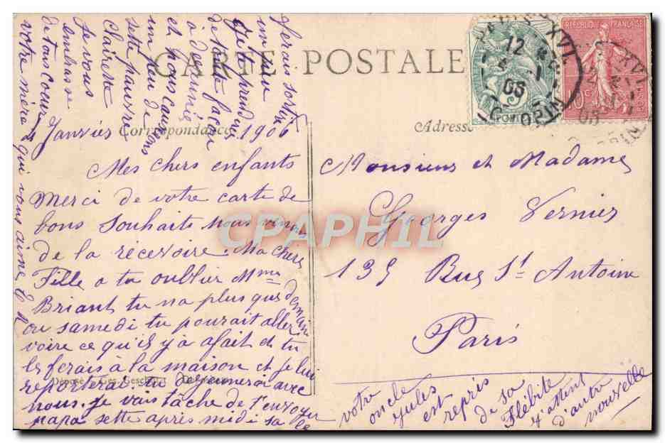 CPA Fantaisie Enfants — Verso