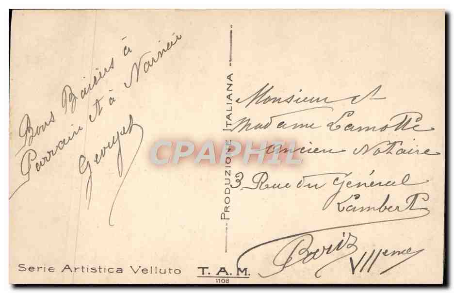 CPA Fantaisie Fleurs — Verso
