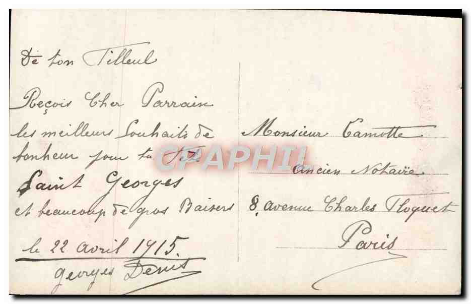 CPA Fantaisie Enfant — Rückseite
