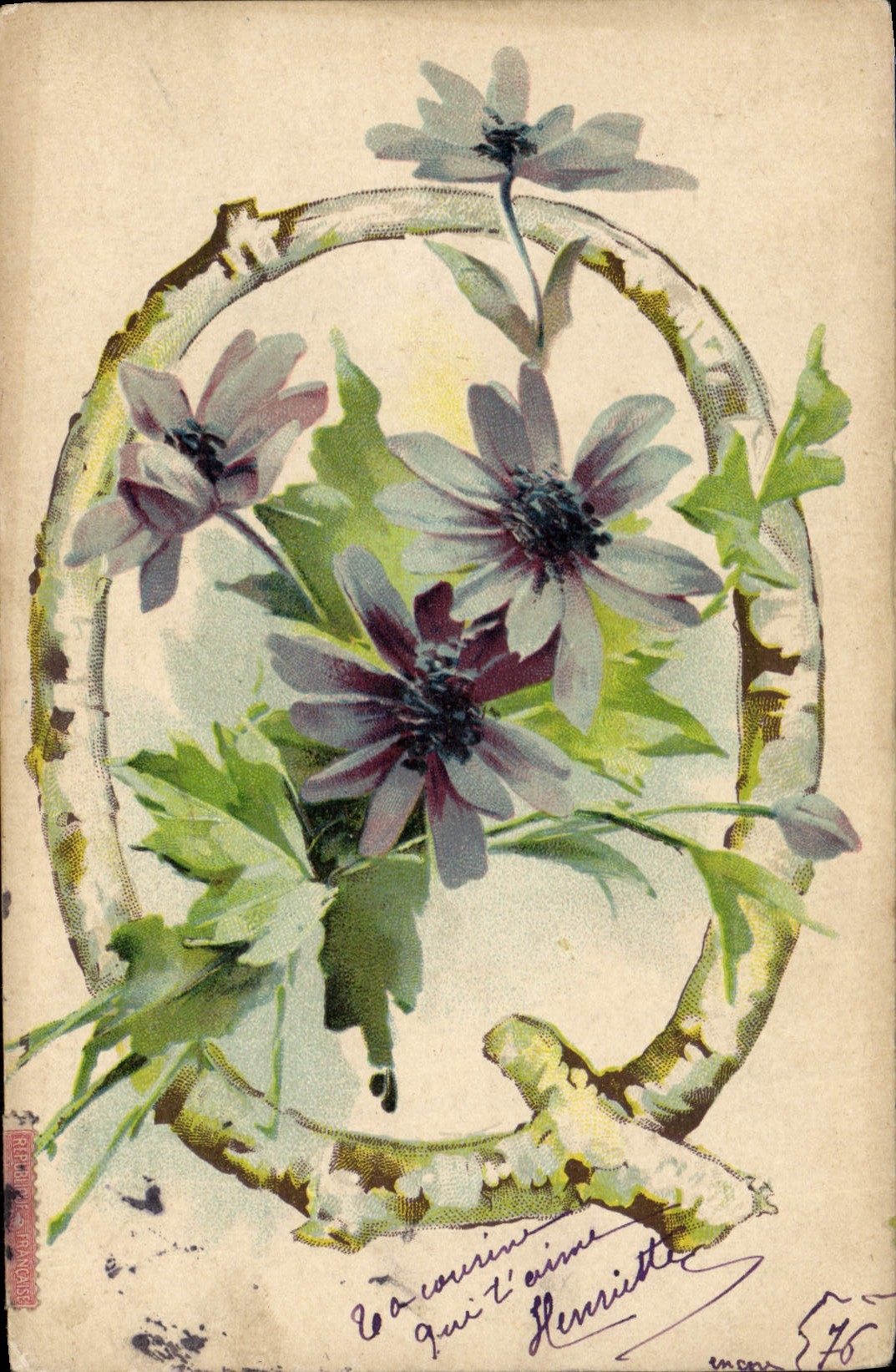 Fleurs dans un cadre — éditeur Kédéeurs Paris, n° 76