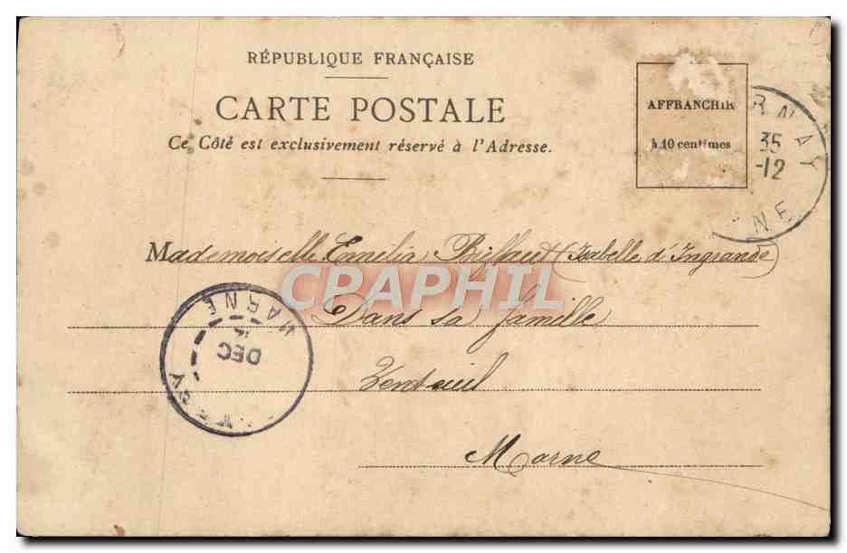 CPA Fantaisie Fleurs  — Verso