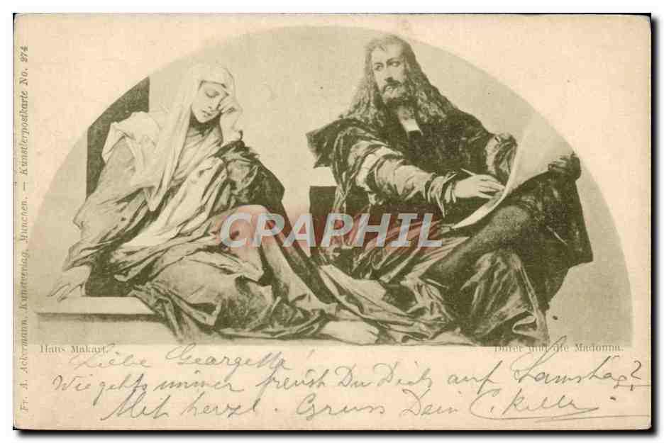 CPA Fantaisie Durer und die Madonna Hans makart