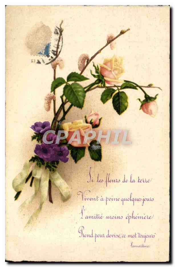 CPA Fantaisie Fleurs