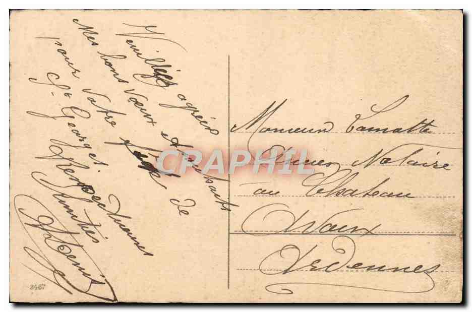 CPA Fantaisie Fleurs Rose — Verso