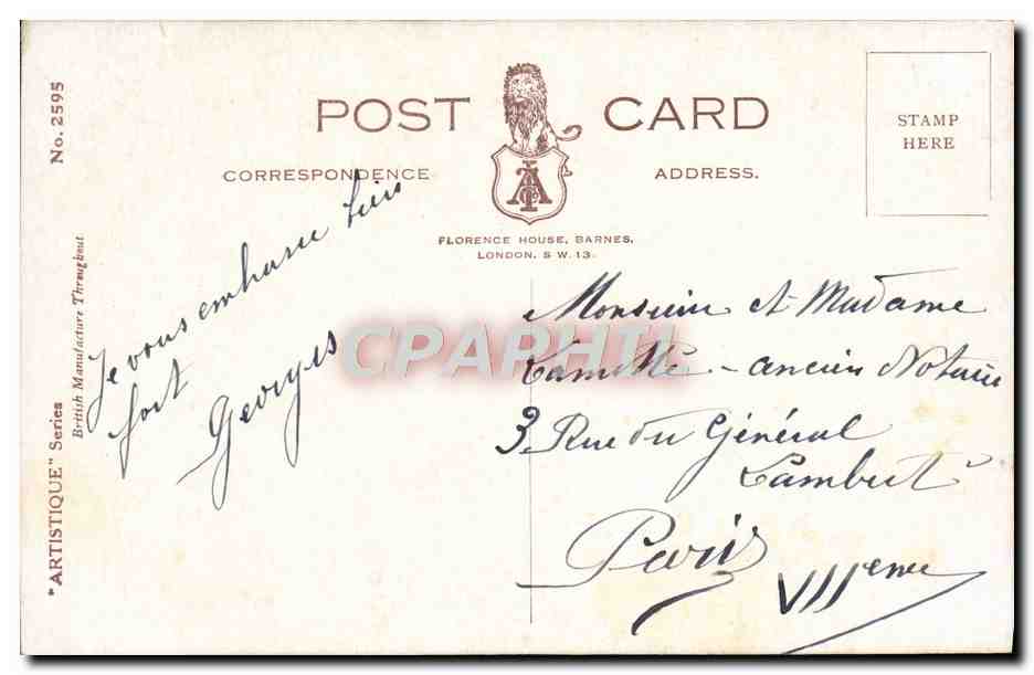 CPA Fantaisie Enfant My boy  — Verso