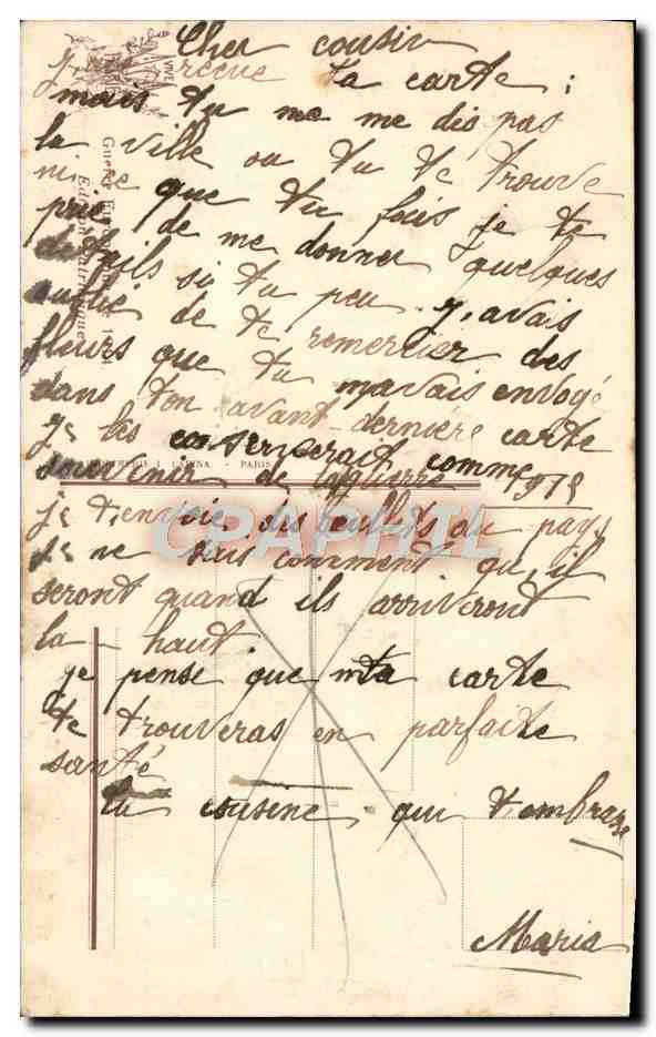 Rêve de Française — Série III — Phot. Manuel — Rückseite