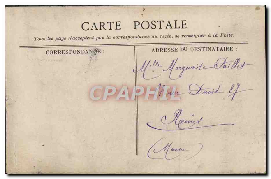 CPA Fantaisie Enfant — Rückseite