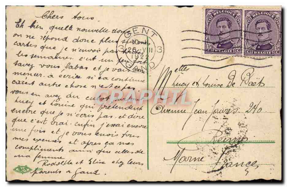 CPA Fantaisie Fleurs — Verso