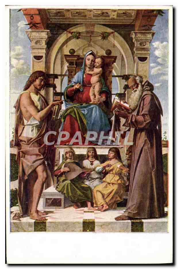 CPA Fantaisie Certosa di Pavia B Montagna Madonna e Santi 