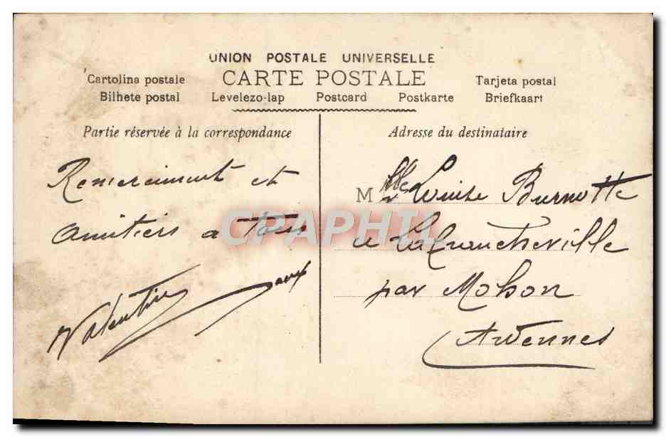 CPA Fantaisie Femme — Verso