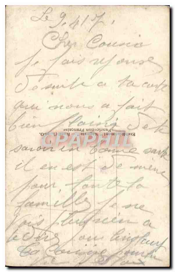 Jeune femme avec rose et papillon — Éditeur : Raphaël - Rue de la Paix, Paris — Rückseite