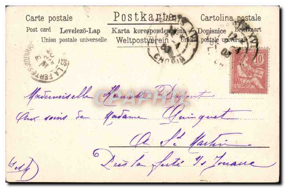 Bouquet de lilas — édition P. de Longpré — Paris, 1908 — Verso