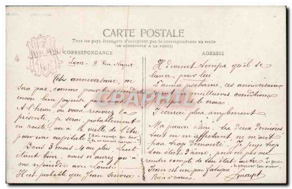 CPA Fantaisie Enfants — Verso