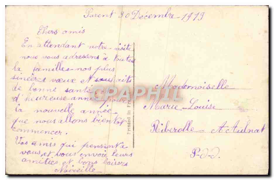 CPA Fantaisie Fleurs  — Rückseite