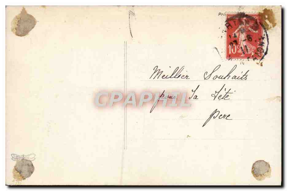 CPA Fantaisie Fleurs — Verso