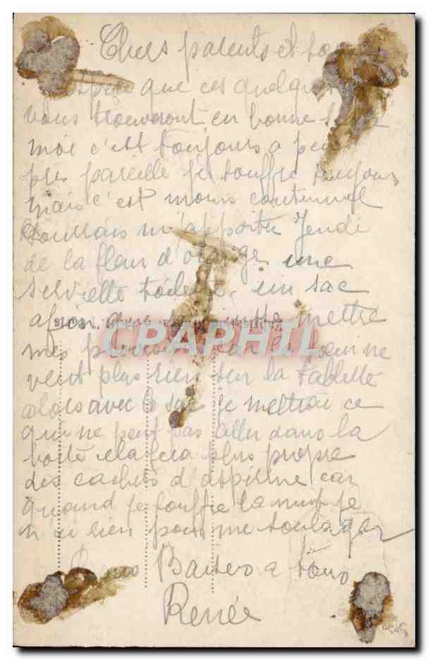CPA Fantaisie Fleurs — Back