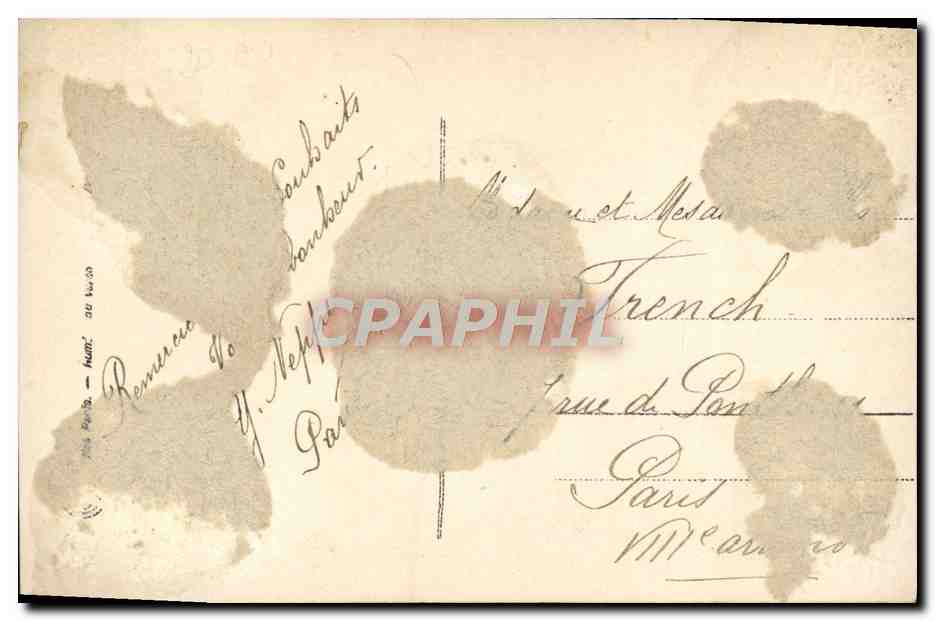 Femme en fourrure tenant un bouquet — Bonne Année — Mesande 978 — Rückseite