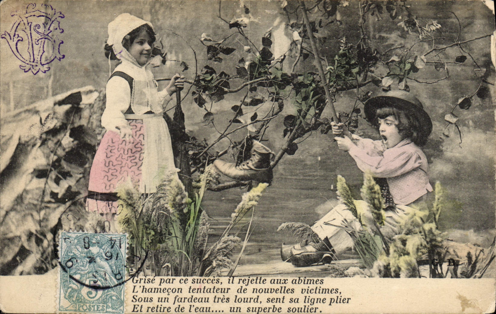 CPA Fantaisie Enfants Peche 