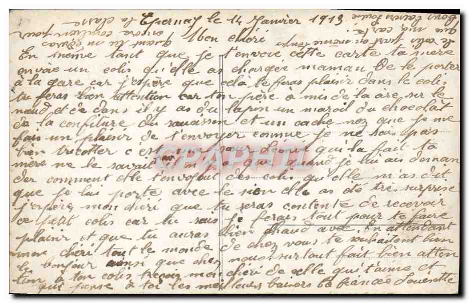 Jeune couple en extérieur — éditeur Fauvrette, n° 1545 — Verso