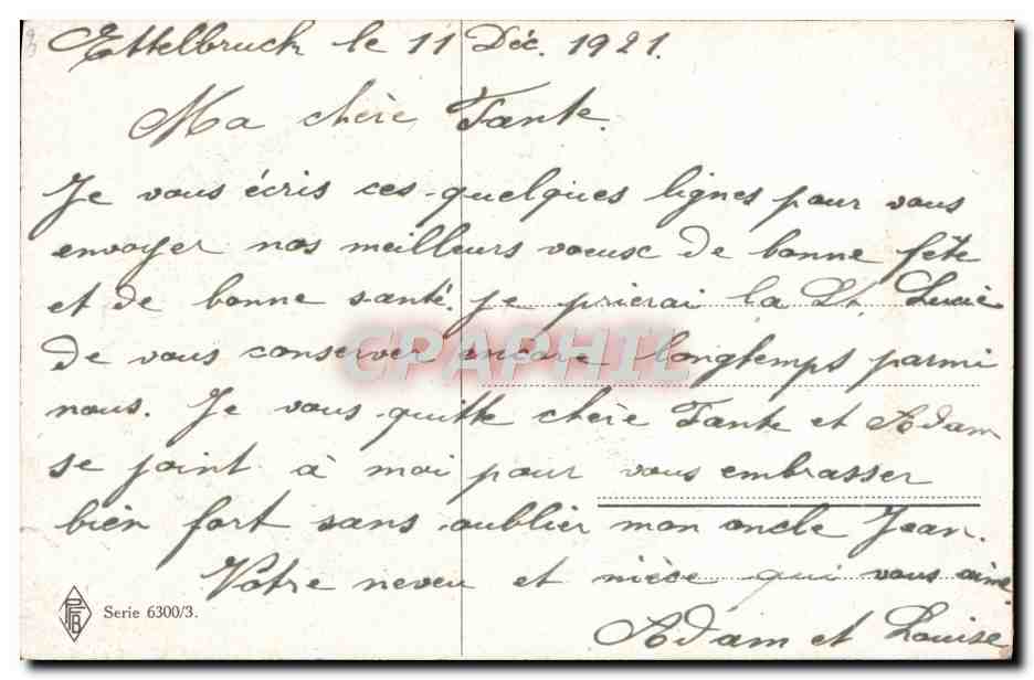 CPA Fantaisie Fleurs — Verso