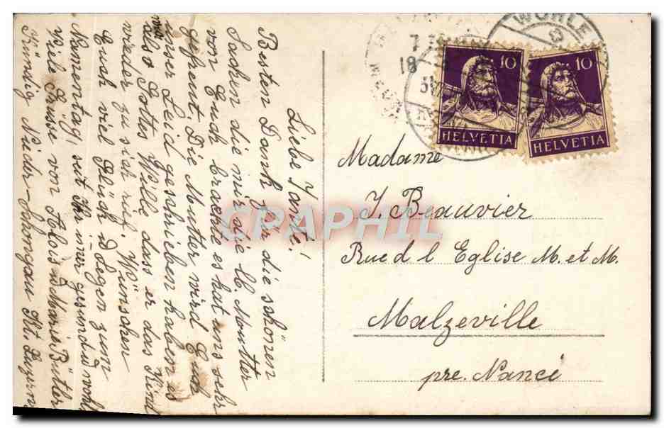 CPA Fantaisie Fleurs Roses — Verso