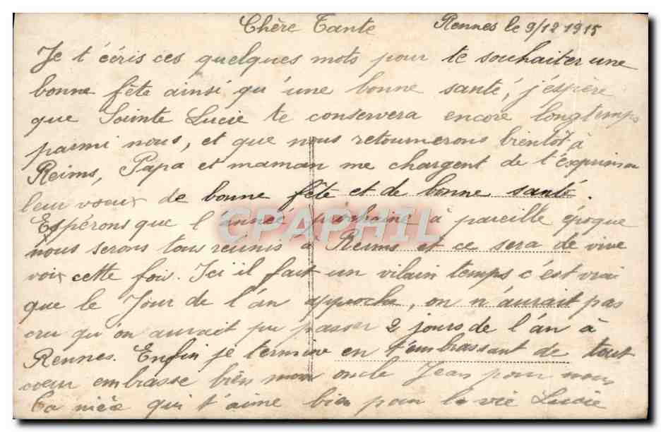 CPA Fantaisie Enfants — Rückseite