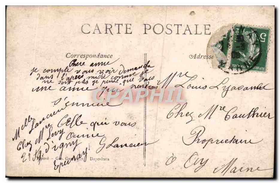 CPA Fantaisie Femme  — Verso