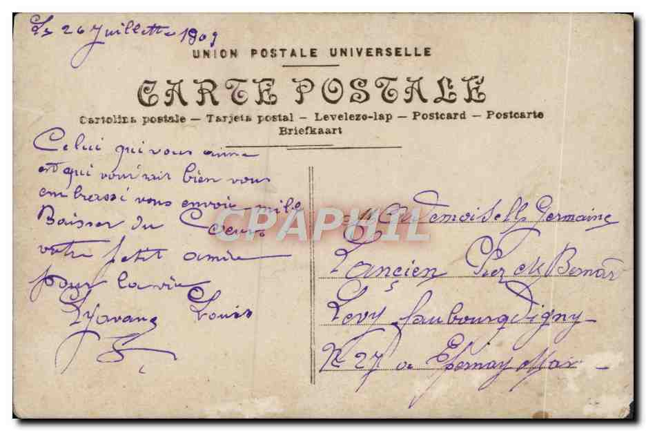 CPA Fantaisie Femme — Verso
