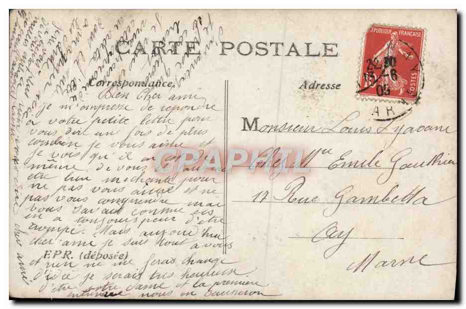 CPA Fantaisie Femme — Rückseite