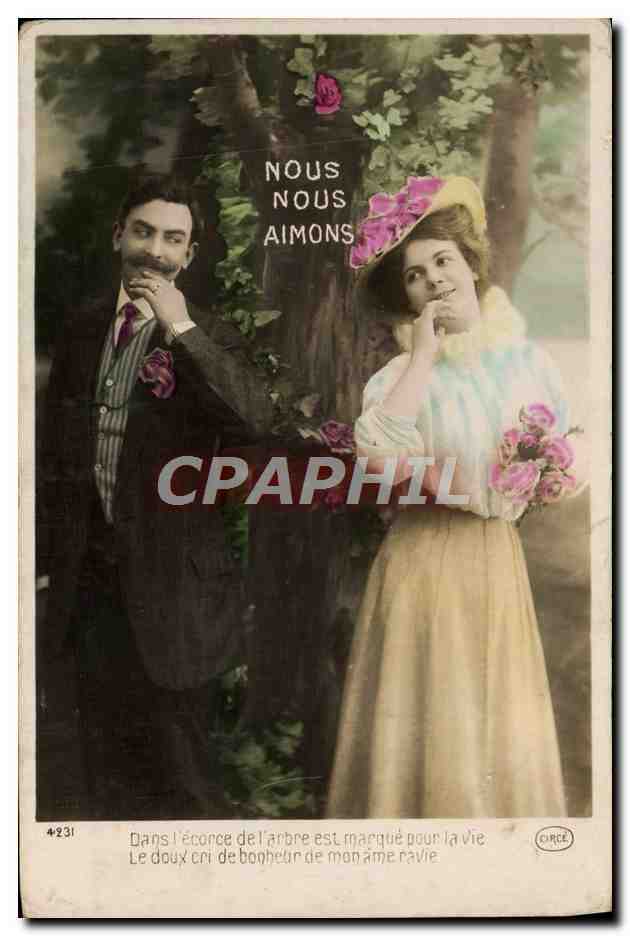 CPA Fantaisie Femme Homme 