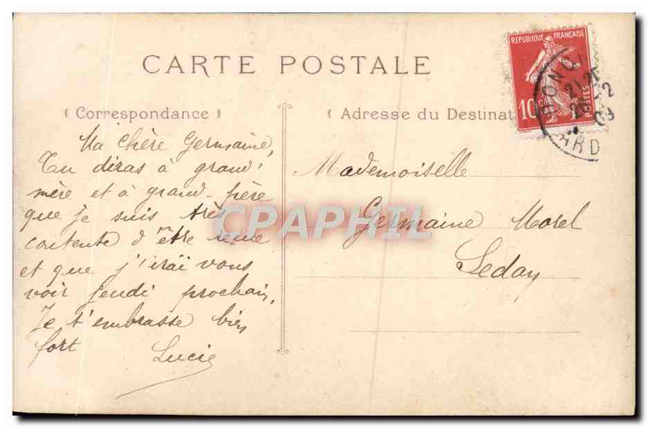 CPA Fantaisie Enfant — Verso