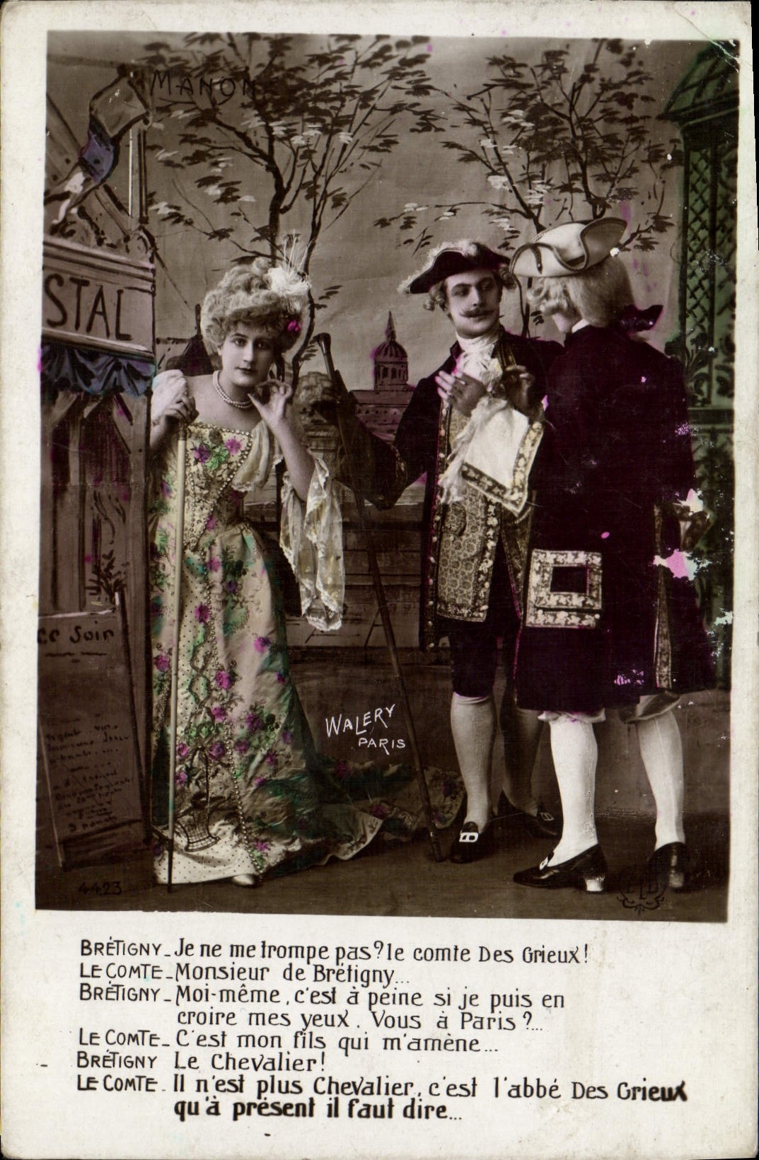Theaterszene — Ausschnitt aus 'Le Cid' — Verlag Walery, Paris, Nr. 4423